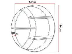 Vegghylle-Elyran vegghylle 44 cm svart, brun