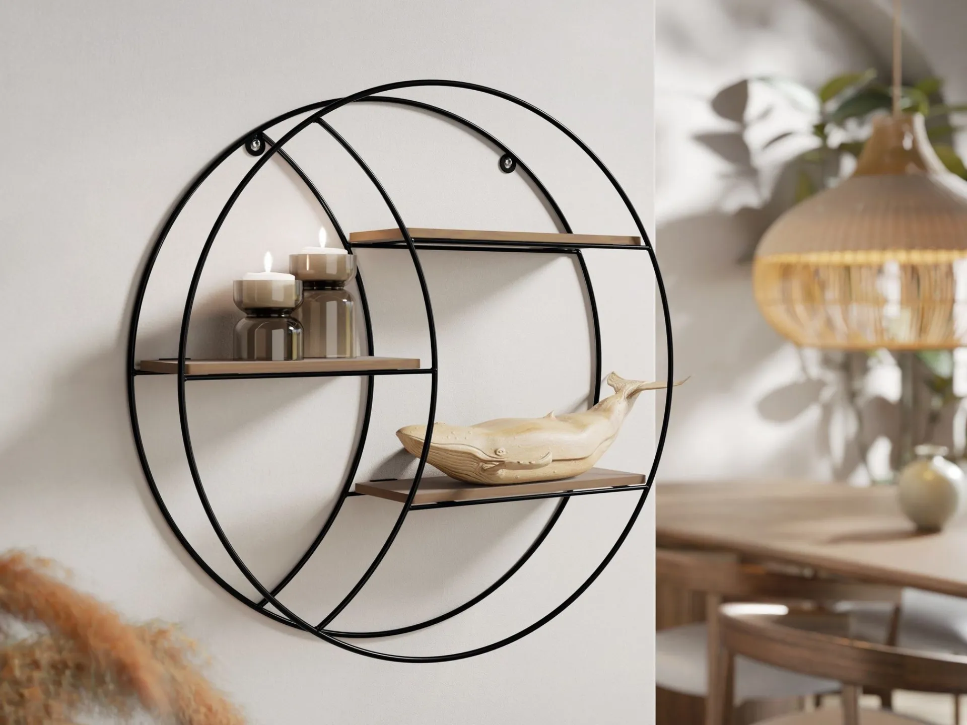 Vegghylle-Elyran vegghylle 44 cm svart, brun