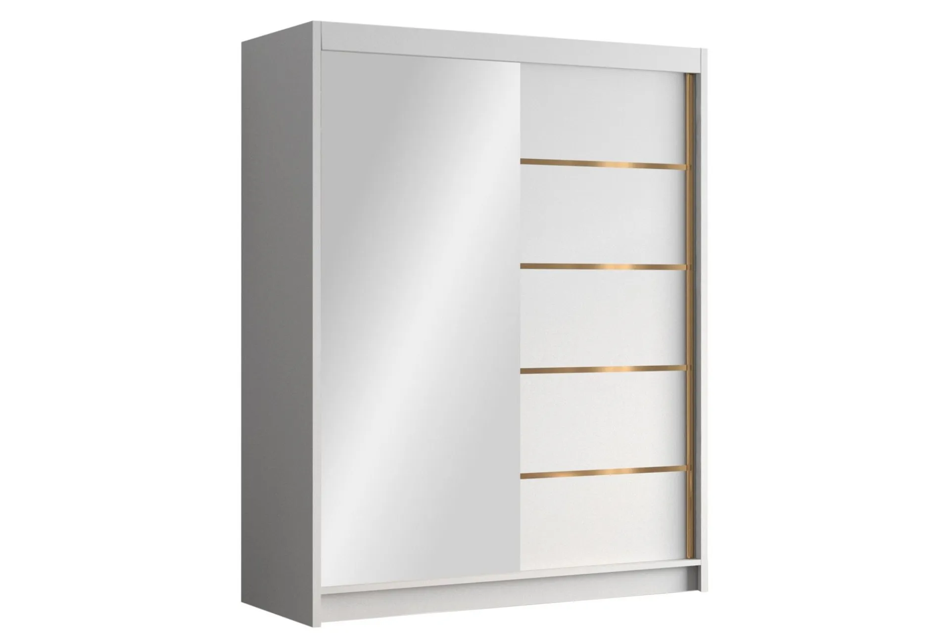 Garderober & Garderobesystem|Knaggerekke-Emet Garderobe med Speil 150x200 cm Hvit