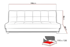 Sovesofaer-Enduro Sovesofa 195x85x90 cm Naos 1