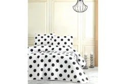 Sengetøysett & Dynetrekksett-EnLora Home Sengeteppe Enkelt 160x220+Putetrekk Quiltet Svart,Hvit