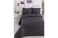 Sengeteppe-Eponj Home Sengeteppe Dobbelt 200x220+2 Putetrekk Quiltet Grey