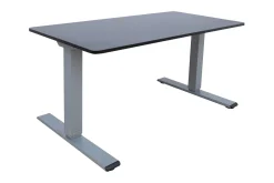 Kontorbord-Ergo Optimal Skrivebord med 2 motor 140x80 cm /Grå Svart
