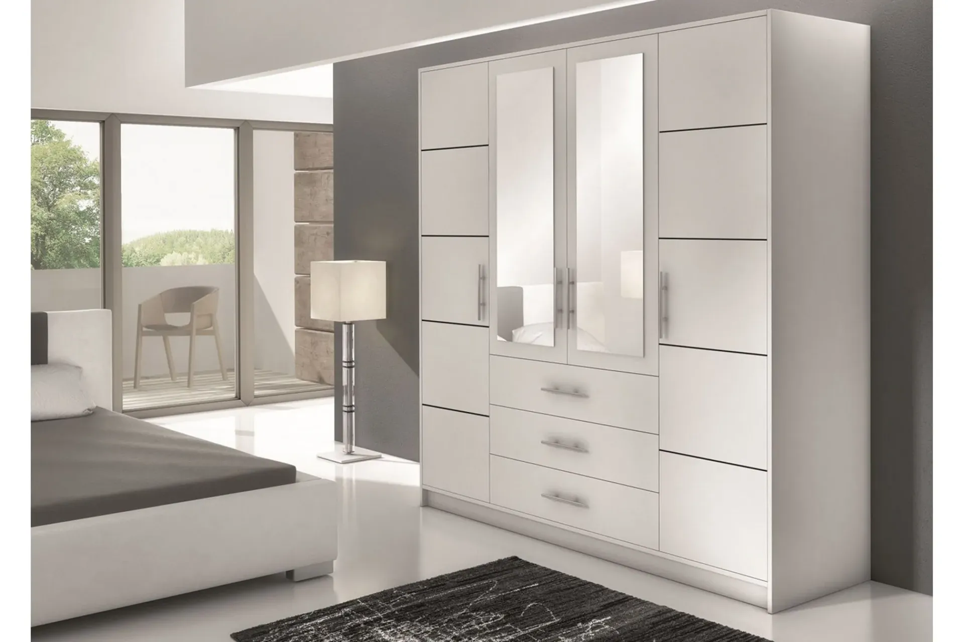 Scandinavian Choice Escaldes Stor Garderobe med Speil 196 cm bred 200 cm høy