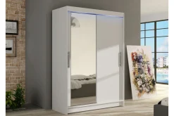 Garderober & Garderobesystem-Estella Garderobe med Speil 120x200 cm Hvit