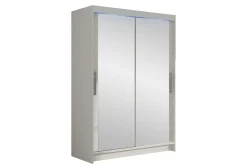 Garderober & Garderobesystem-Estella Garderobeskap med Speil 120x200 cm Hvit