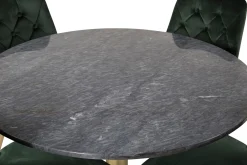 Venture Home Estelle Spisegruppe 106 cm Rund med 4 Velvet Stoler
