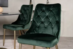 Venture Home Estelle Spisegruppe 106 cm Rund med 4 Velvet Stoler