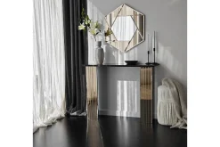 Gangbord|Avlastningsbord-Ezlyn Kommode 105 cm Bronse