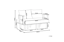 2 Seter Sofa-Fadey Sofa 2-seter Beige,Lett ved