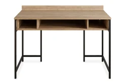 Kontorbord-Fagersanna Skrivebord 120 cm med Oppbevaringshyller Svart