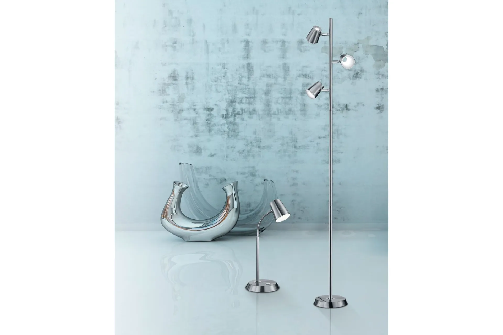 Trio Lighting Bordlampe|Soveromslampe-Fagre Bordlampe LED Stål