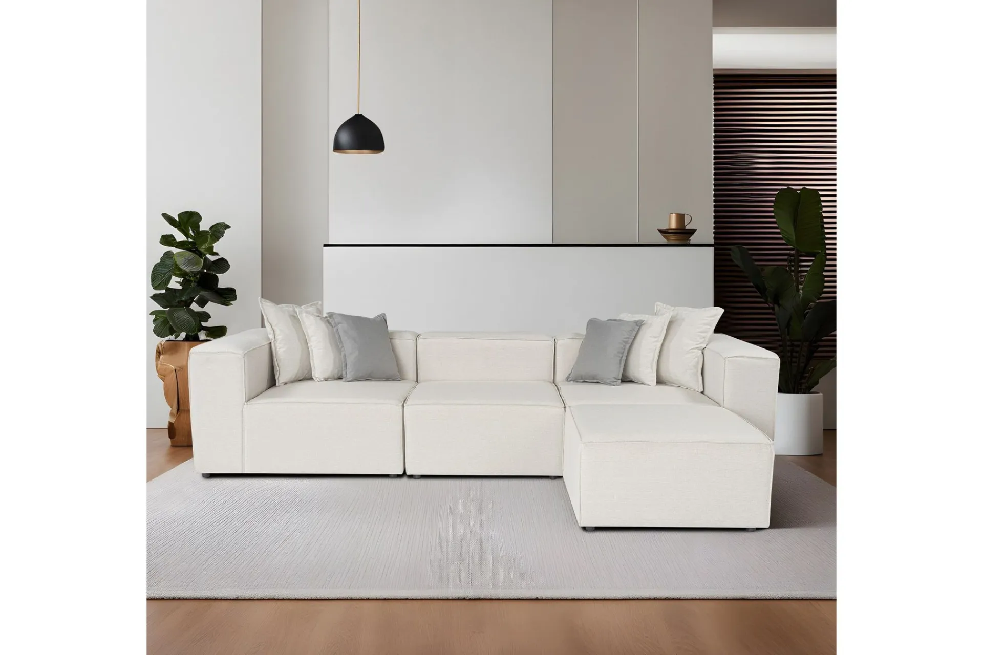 Fahmida Sofa med Sjeselong 3-seter