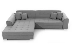 Sofa Med Sjeselong-Falseti Divansofa Venstre Grey