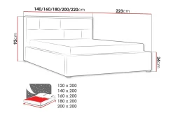 Sengeramme & Sengestamme-Falskog Seng 120x200 cm Metallramme Zostera 9