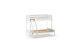 Barneseng & Juniorseng-Familieseng med Uttrekksseng Scott 140 x 200 cm + 90 x 200 cm Hvit