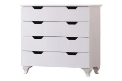 Kommode|Entrekommode-Feylor Hjørnekommode 86 cm Matt hvit