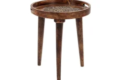 Avlastningsbord|Sofabord-Finbar Settbord 40 cm Mørkt tre