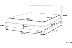 Bedly Sengeramme & Sengestamme-Fitou Dobbeltseng 180 | 200 cm Grey