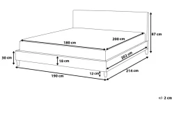 Bedly Sengeramme & Sengestamme-Fitou Dobbeltseng 180 | 200 cm Beige