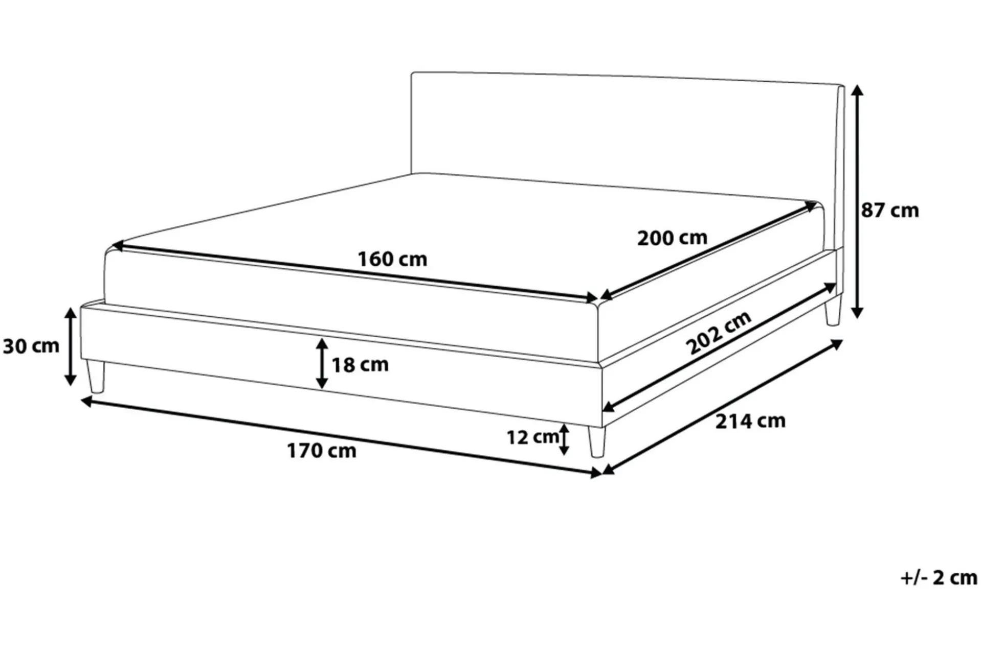 Bedly Fitou Dobbeltseng 160 | 200 cm