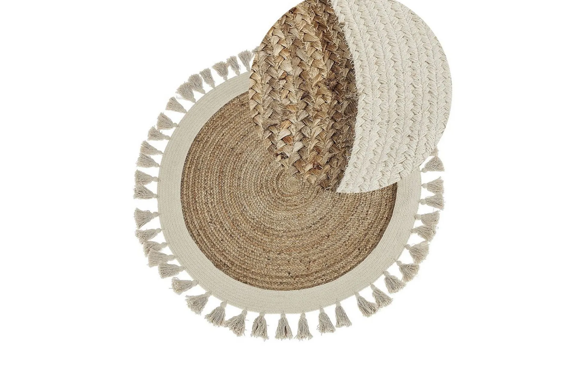 Flatvevde Tepper-Flatvevd Samsun Beige,Hvit