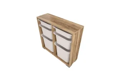 Flerbruks Kapasitetskap Carla Valnøtt Hvit