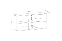 Gangbord|Avlastningsbord-Florai Konsollbord 120 cm Eik