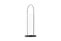 Venture Home Lysestaker Og Lykter-Flora Lyslykt 13x35 cm Svart