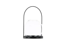 Venture Home Lysestaker Og Lykter|Stearinlys-Flora Lyslykt 14x14 cm Svart