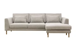 Scandi Days Sofa Med Sjeselong-Florenz 3-seters Høyrevendt L-formet Sjeselongsofa i Chenille Grå/Beige