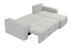 Sofa Med Sjeselong-Flo Sovesofa med Sjeselong 3-seter Svart