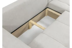 Sofa Med Sjeselong-Flo Sovesofa med Sjeselong 3-seter Svart