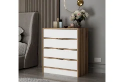 Kommode|Entrekommode-Fontaine Kommode Valnöt,Hvit