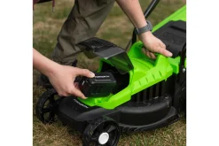 Kompostkvern|Gressklipper-Fornorth Batteridrevet Gressklipper Gh1000E, 20V med Batteri og Lader Svart/Grønn
