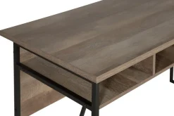 Kontorbord-Forresa Skrivebord 120 cm med Oppbevaringshylle Tre/Natur