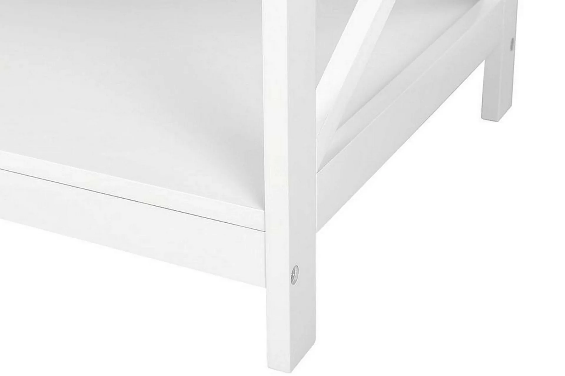 Bloomington Sofabord-Fostia Sofabord 100 cm med Oppbevaringshylle Hvit