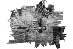 Tapeter-Fototapet Black-And-White New York Collage 250x193