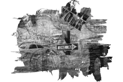Fototapet Black-And-White New York Collage 200x154