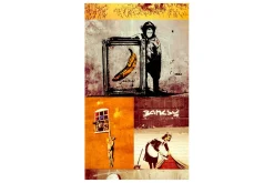 Tapeter-Fototapet Collage Banksy 50x1000