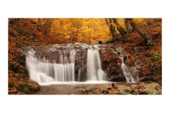Fototapet XXL Høstlandskap Foss I Skogen 550x270