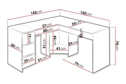 Fotyn Skrivebord 142 cm