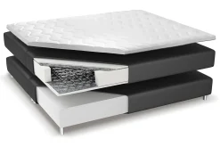Cloud47 Franco Komplett Sengpakke med Oppbevaring LED-belysning 180x200 cm + 2 stk. Franco Nattbord