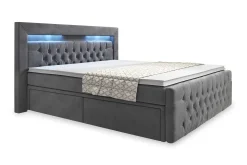 Cloud47 Franco Komplett Sengpakke med Oppbevaring LED-belysning 180x200 cm + 2 stk. Franco Nattbord