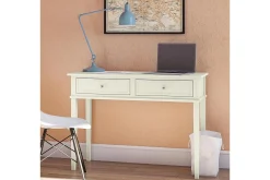Dorel Home Kontorbord-Franklin Skrivebord 90 cm med Oppbevaringsskuff Hvit