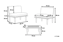 Cafesett|Balkonggrupper-Frascati Balkongmøbler 80 cm Grey
