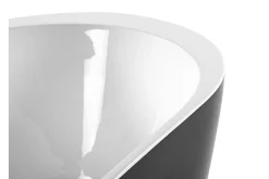 Baderom-Frittstående badekar 170 x 80 cm oval NEVIS Svart