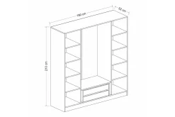 Garderober & Garderobesystem-Fruitland Garderobe 180 cm Hvit