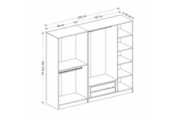 Fruitland Garderobe 225 cm