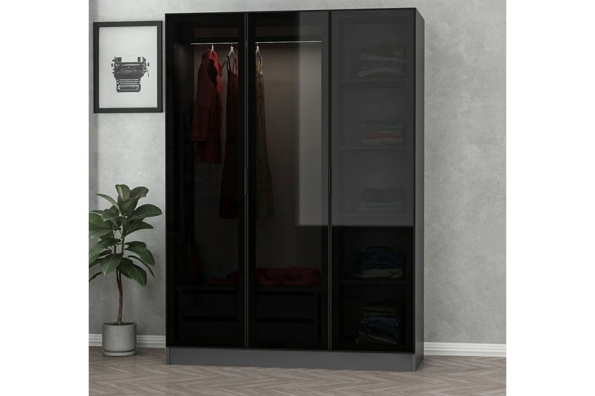 Garderober & Garderobesystem-Fruitland Garderobe 135 cm Antracit